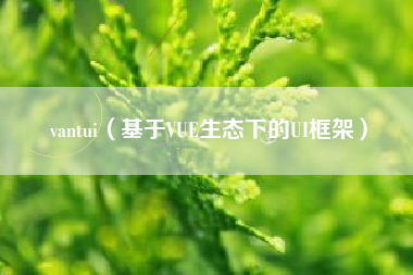 vantui（基于VUE生态下的UI框架）