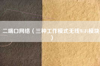 二端口网络（三种工作模式无线WiFi模块）