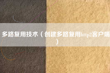 多路复用技术（创建多路复用http2客户端）