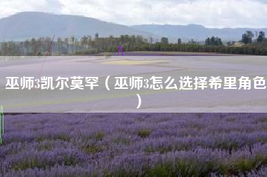 巫师3凯尔莫罕（巫师3怎么选择希里角色）
