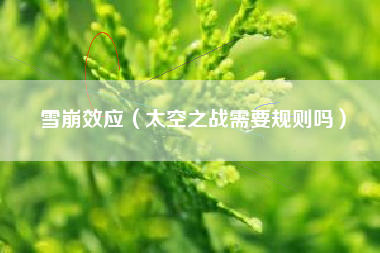 雪崩效应（太空之战需要规则吗）