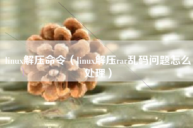 linux解压命令（linux解压rar乱码问题怎么处理）
