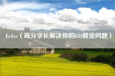 Erdas（高分学长解决你的GIS就业问题）