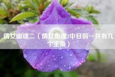 倩女幽魂二（倩女幽魂2中目前一共有几个主角）