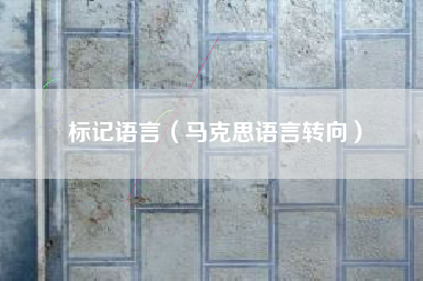 标记语言（马克思语言转向）