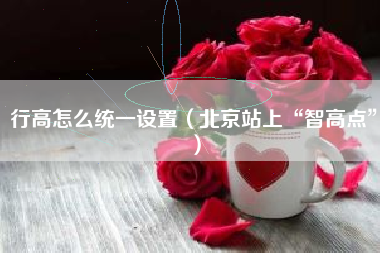 行高怎么统一设置（北京站上“智高点”）