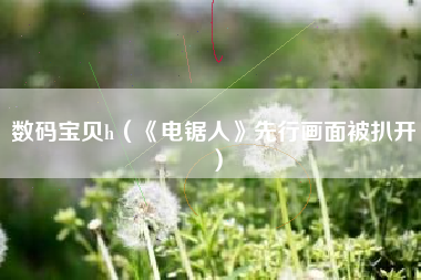 数码宝贝h（《电锯人》先行画面被扒开）