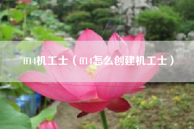 ff14机工士（ff14怎么创建机工士）