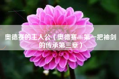 奥德赛的主人公（奥德赛dlc第一把袖剑的传承第三章）