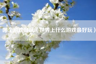 哪个游戏好玩（世界上什么游戏最好玩）