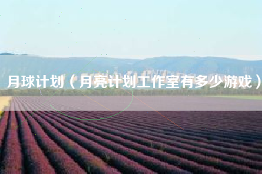 月球计划（月亮计划工作室有多少游戏）