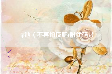 ip池（不再怕反爬(附代码)）