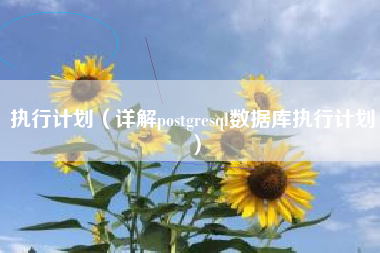 执行计划（详解postgresql数据库执行计划）