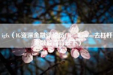 igfx（IG资深金融评论员Chris Weston:去杠杆金融监管背景下）