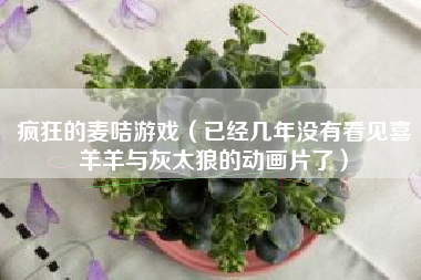 疯狂的麦咭游戏（已经几年没有看见喜羊羊与灰太狼的动画片了）