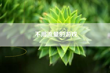 不用流量的游戏