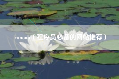 runoob（程序员必备的网站推荐）