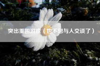 突出重围游戏（也不想与人交谈了）