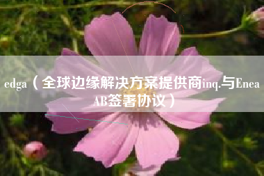 edga（全球边缘解决方案提供商inq.与Enea AB签署协议）