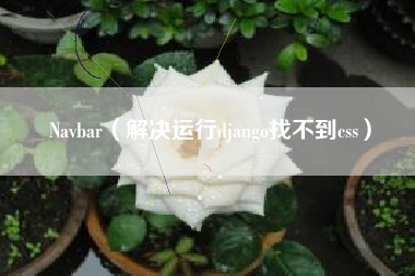 Navbar（解决运行django找不到css）