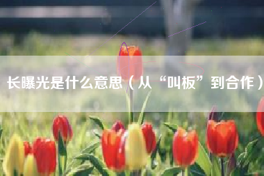 长曝光是什么意思（从“叫板”到合作）