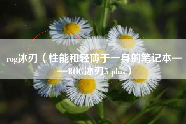 rog冰刃（性能和轻薄于一身的笔记本——ROG冰刃5 plus）