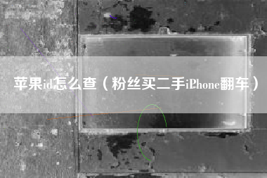 苹果id怎么查（粉丝买二手iPhone翻车）