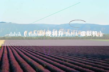 dalvik（Android 或将弃 Dalvik 虚拟机）