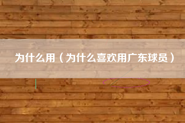 为什么用（为什么喜欢用广东球员）