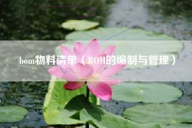 bom物料清单（BOM的编制与管理）