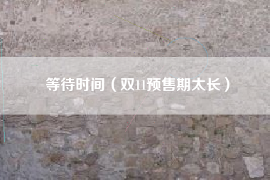 等待时间（双11预售期太长）