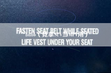 bnn6（竟拿SUV当MPV用）