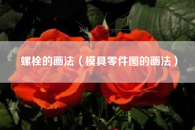 螺栓的画法（模具零件图的画法）