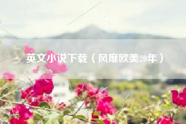 英文小说下载（风靡欧美20年）