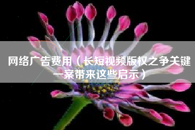 网络广告费用（长短视频版权之争关键一案带来这些启示）
