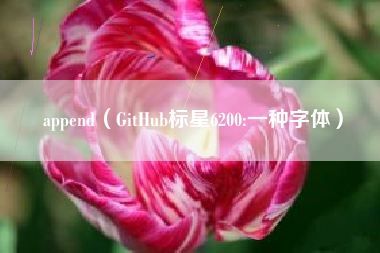 append（GitHub标星6200:一种字体）