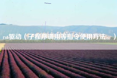 rst驱动（子程序调用等指令使用方法。）