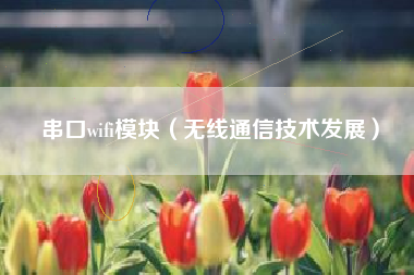 串口wifi模块（无线通信技术发展）