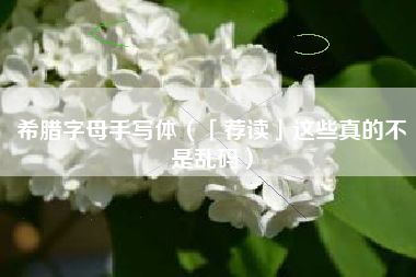 希腊字母手写体（「荐读」这些真的不是乱码）