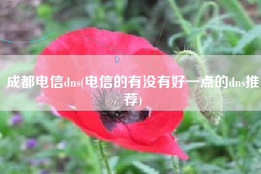 成都电信dns(电信的有没有好一点的dns推荐)