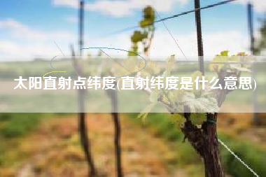 太阳直射点纬度(直射纬度是什么意思) 太阳直射点纬度(直射纬度是什么意思)