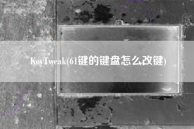 KeyTweak(61键的键盘怎么改键) KeyTweak(61键的键盘怎么改键)