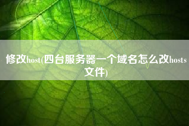 修改host(四台服务器一个域名怎么改hosts文件)