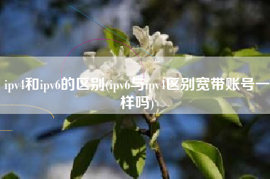 ipv4和ipv6的区别(ipv6与ipv4区别宽带账号一样吗) ipv4和ipv6的区别(ipv6与ipv4区别宽带账号一样吗)