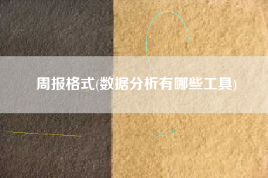 周报格式(数据分析有哪些工具)