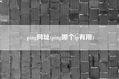 ping网址(ping哪个ip有用) ping网址(ping哪个ip有用)