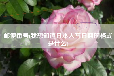 邮便番号(我想知道日本人写日期的格式是什么)