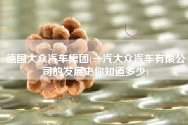 德国大众汽车集团(一汽大众汽车有限公司的发展史你知道多少)