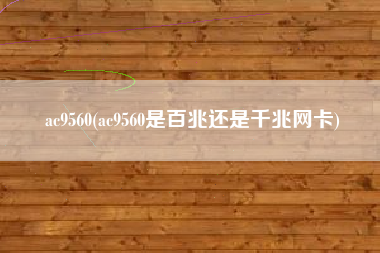 ac9560(ac9560是百兆还是千兆网卡)
