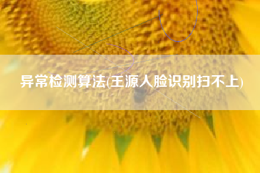 异常检测算法(王源人脸识别扫不上)